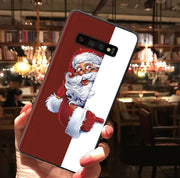 3D Relief Christmas Cover For Samsung Galaxy S8 S9 S10 J4 J6 Plus S7 Edge A30 A50 A40 A70 A7 A8 A9 2018 M10 M20 Note 8 9 Case