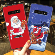 3D Relief Christmas Cover For Samsung Galaxy S8 S9 S10 J4 J6 Plus S7 Edge A30 A50 A40 A70 A7 A8 A9 2018 M10 M20 Note 8 9 Case