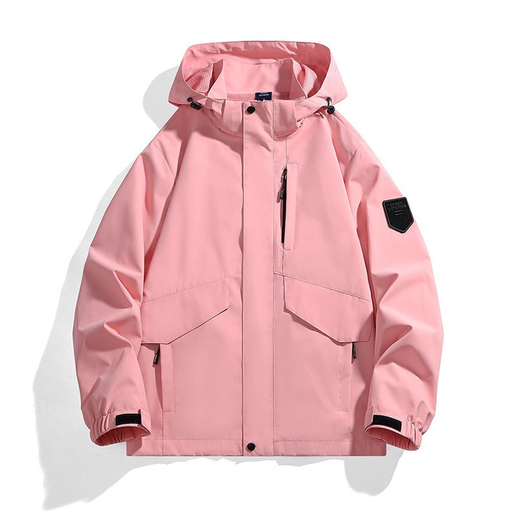 Spring new outdoor sports and leisure couple fashionable solid color assault suit for men, windproof, waterproof, breathable and - Follow yourDream