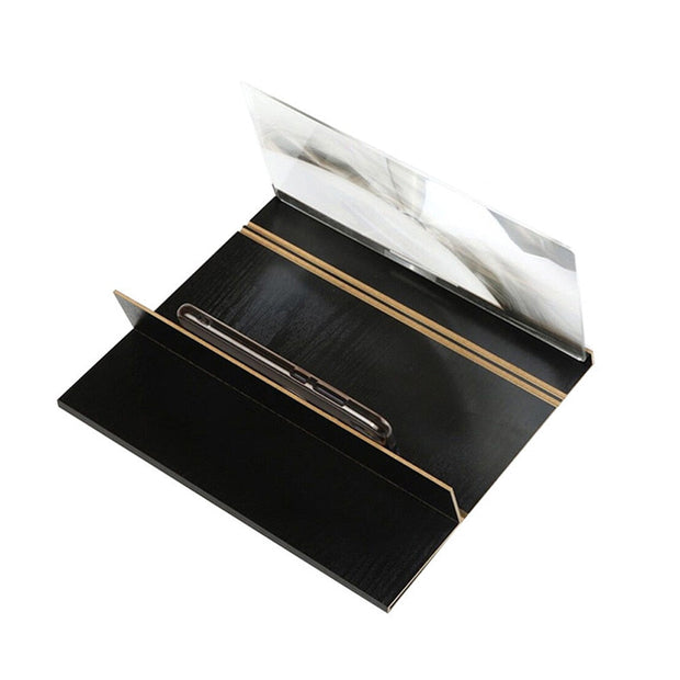 3D Phone Screen Magnifier Stereoscopic Amplifying 12 Inch Desktop Wood Bracket 3D HD Movie Video Amplifier With Foldable Holder - Follow yourDream