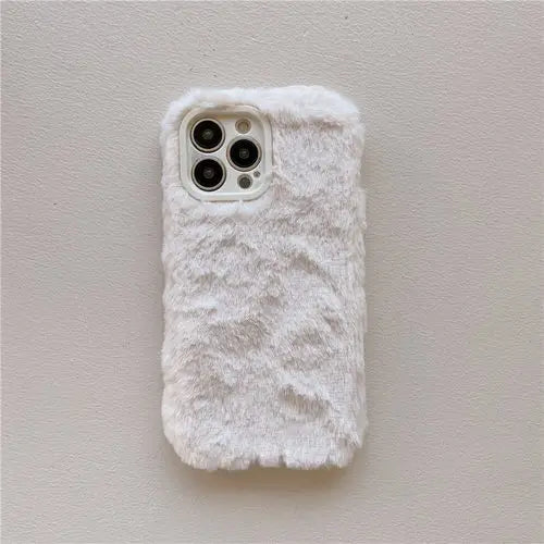 Ottwn Candy Color Warm Furry Phone Case For iPhone 11 12 13 Pro Max 14 Pro Max 14Plus Camera Lens Protection Soft TPU Back Cover - Follow yourDream