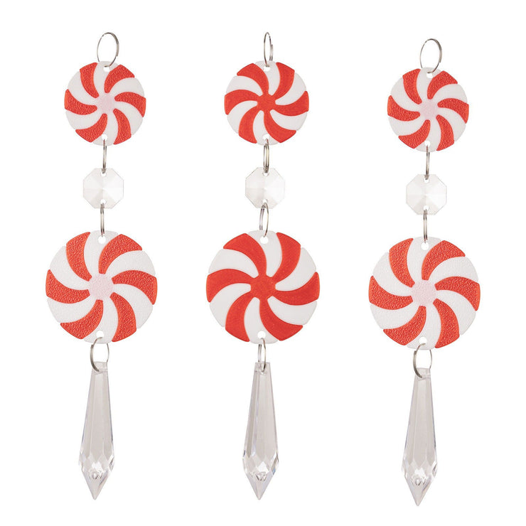 3PCS Christmas candy ice cone pendant Christmas decoration atmosphere decoration simulation candy pendant - Follow yourDream