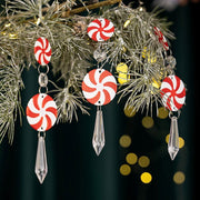 3PCS Christmas candy ice cone pendant Christmas decoration atmosphere decoration simulation candy pendant - Follow yourDream