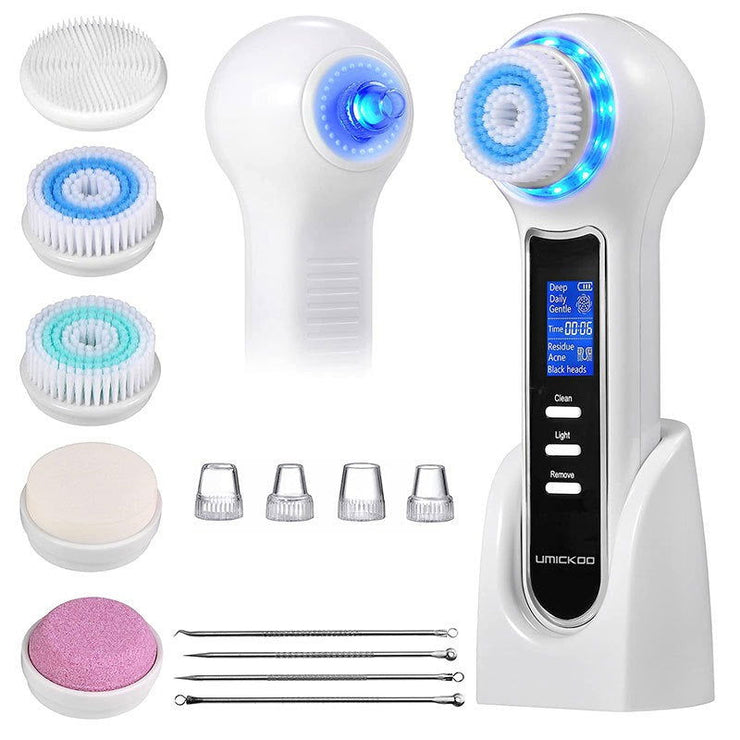 3 In 1 Electric Facial Cleaner Sonic Vibration Facial Brush Machine Waterproof Facial Cleansing Brush - Follow yourDream