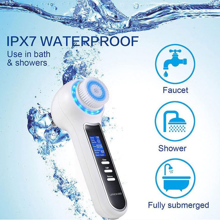 3 In 1 Electric Facial Cleaner Sonic Vibration Facial Brush Machine Waterproof Facial Cleansing Brush - Follow yourDream