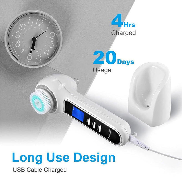 3 In 1 Electric Facial Cleaner Sonic Vibration Facial Brush Machine Waterproof Facial Cleansing Brush - Follow yourDream