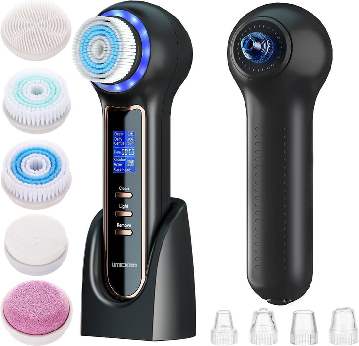 3 In 1 Electric Facial Cleaner Sonic Vibration Facial Brush Machine Waterproof Facial Cleansing Brush - Follow yourDream