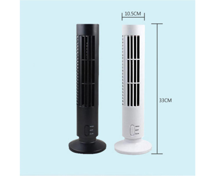 Mini USB Rechargeable Home Office Desktop Summer Air Cooler Cooling Tower Fan-Black