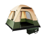 Family Camping Tent 4 Person Hiking Beach Tents Canvas Ripstop