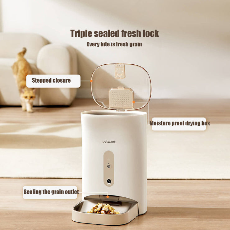 4.5L automatic pet feeder, Paiwang Petwant cross-border hot selling mobile app, video monitoring, intelligent feeding - Follow yourDream
