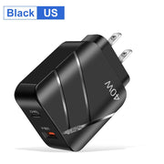40W PD+QC3.0 mobile phone charger charging head travel charger - Follow yourDream