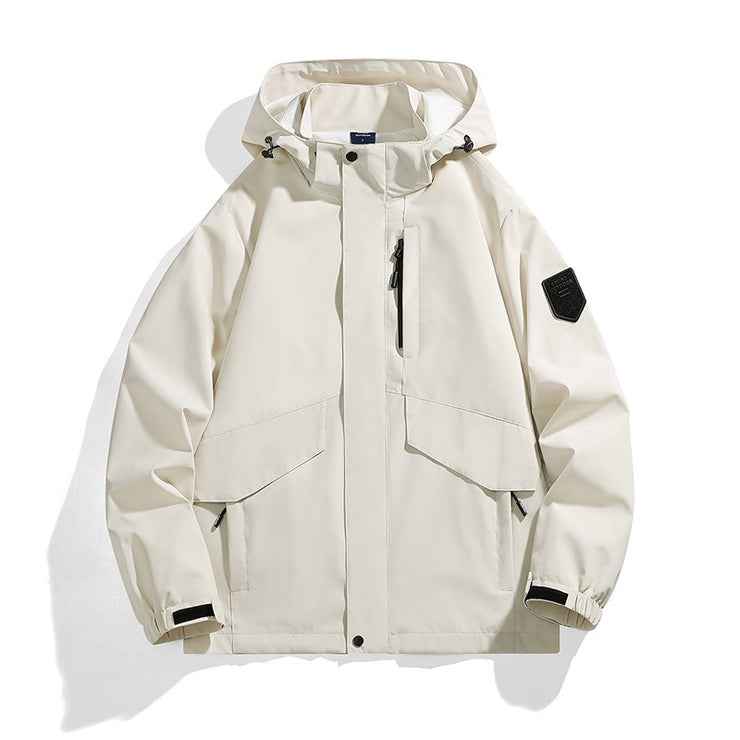 Spring new outdoor sports and leisure couple fashionable solid color assault suit for men, windproof, waterproof, breathable and - Follow yourDream