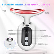 EMS Neck Face Lifting Beauty Device Vibration Massager LED Photon Therapy Skin Tighten Wrinkle Removal Skin Care Tools