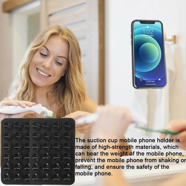 Thickened new mobile phone silicone suction cup 24 square suction cups mobile phone leather case silicone suction cup