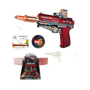 Smoking vibration language gun, boy's handgun model, eight tone gun, extendable toy gun, toy gun