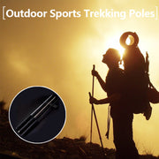 1 black outdoor walking trekking pole, lightweight telescopic trekking pole