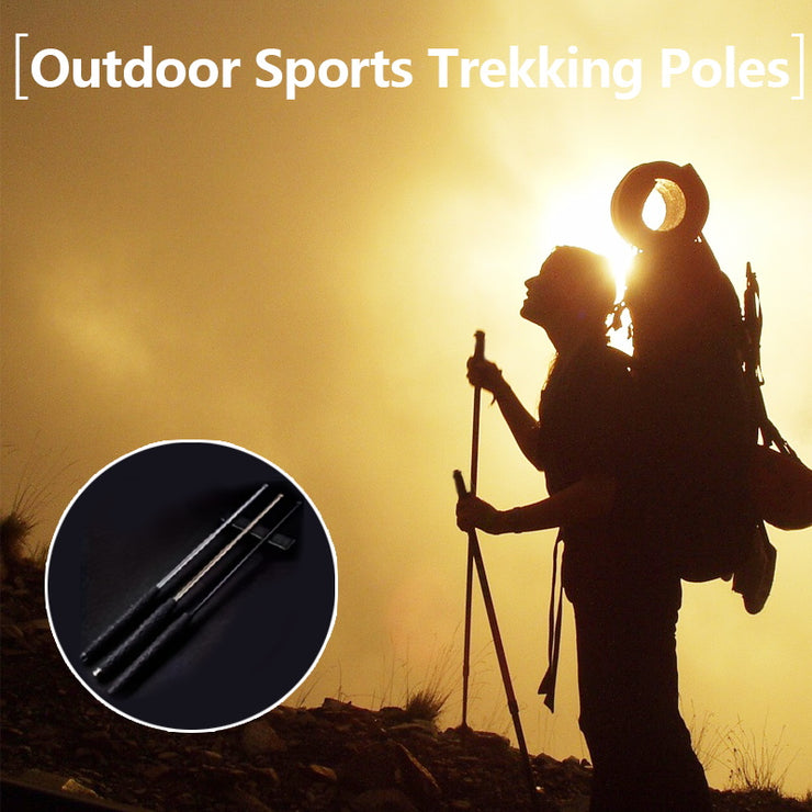 1 black outdoor walking trekking pole, lightweight telescopic trekking pole