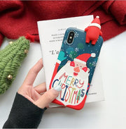 Christmas Cartoon Deer Case For iPhone XR 11 Pro XS Max X 5 5S Silicone Matte Cover For iphone 7 8 6 S 6S Plus 7Plus Case Bear