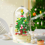 Christmas gift, Christmas tree, music box, assembled building blocks, toys