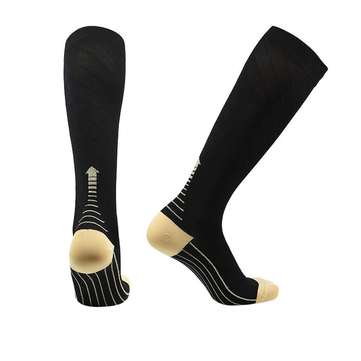 Sports socks black calf socks outdoor cycling socks compression socks skipping rope marathon long tube professional running sock