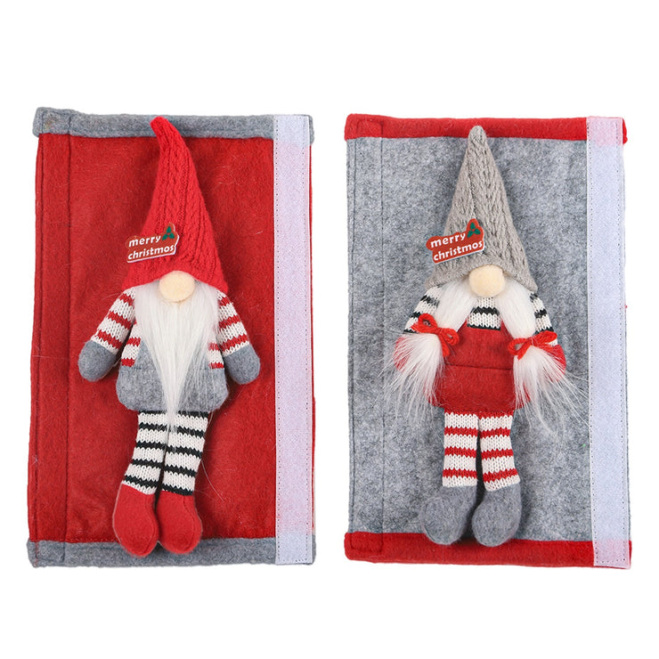 Christmas Red Grey Refrigerator Handle Gloves Christmas Forester Door Handle Protective Cover