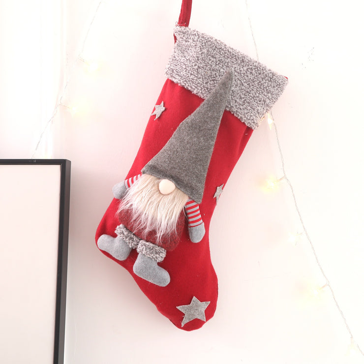 Christmas decorations, 3D faceless dolls, Christmas socks, Christmas gift bags, candy bags, elderly snowman gift bags