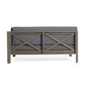 BRAVA X-BACK RIGHT CORNER BENCH, DARK GREY