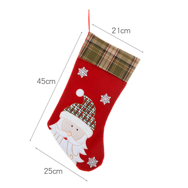 Christmas Decorations Cartoon Embroidery Christmas Socks Christmas Socks Gift Bag