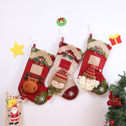 New Large Christmas Socks Candy Bag Pendant House Socks Christmas Decorations Christmas Socks Gift Bag