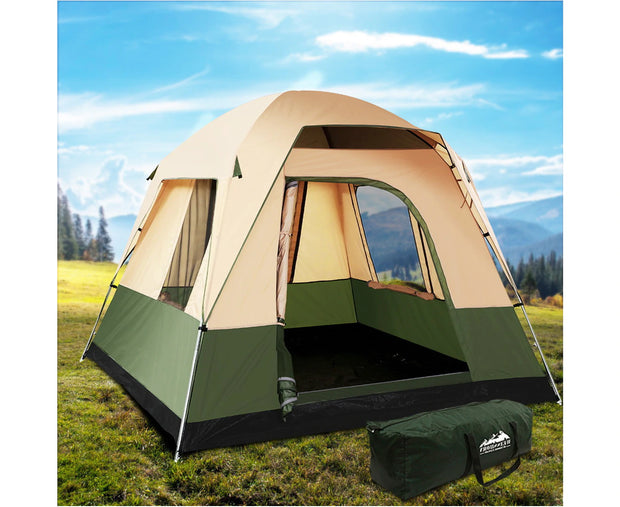 Family Camping Tent 4 Person Hiking Beach Tents Canvas Ripstop