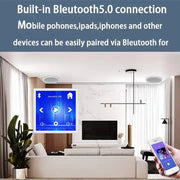 4inch Bluetooth Wall Amplifier Touch Screen Mini Stereo Amp Home Theater Sound System Audio Support Fm Radio Aux Hotel - Follow yourDream