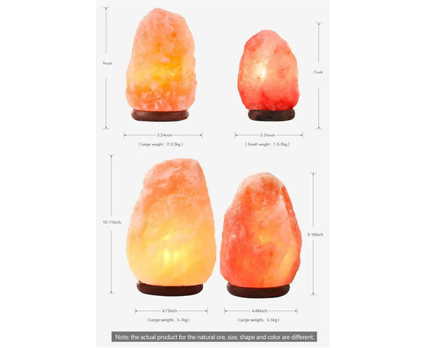 5-7Kg Himalayan Pink Salt Lamp Natural Rock Shape with Dimmer Switch - Follow yourDream