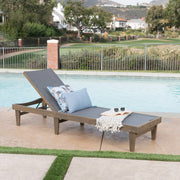 SUMMERLAND CHAISE LOUNGE - DARK GREY MESH