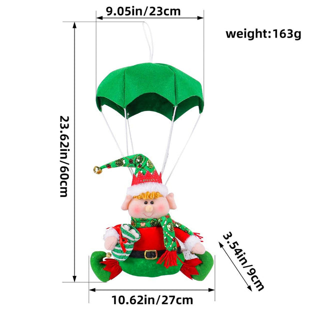 Christmas Parachute Doll Decorative Pendant Fabric Christmas Parachute Elf Showcase Christmas Tree Pendant Gift