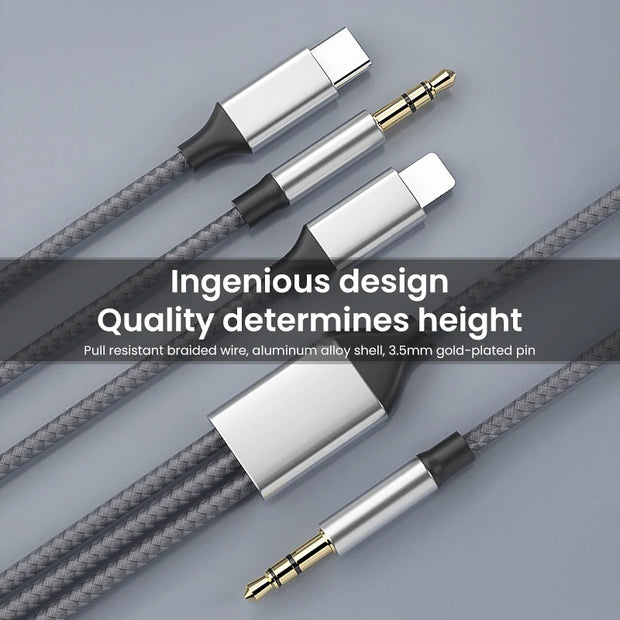 UX audio cable suitable for Apple Type-C three in one audio cable, computer audio two in one connection cable