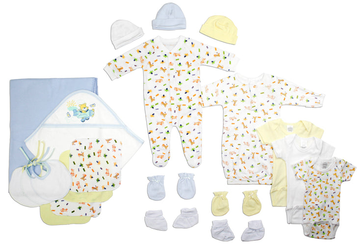 Newborn Baby Boys 21 Pc Layette Baby Shower Gift - Follow yourDream