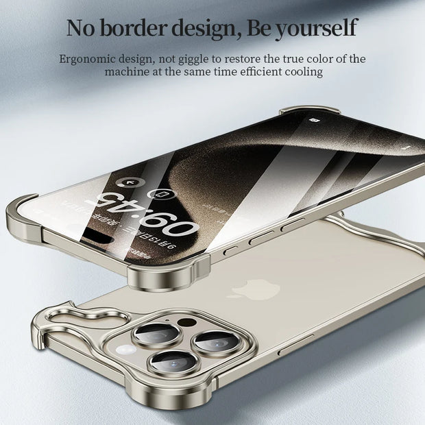 Alien metal suitable for Apple 15 phone case Promax borderless iPhone 14/13/12 with lens membrane case