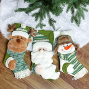 Christmas decorations candy socks gift socks Christmas socks gift bags knitted green Christmas socks