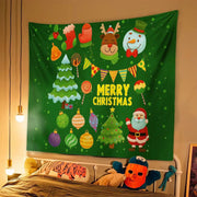 New Christmas Background Cloth, Christmas Tapestry, Christmas Party Event Decoration Hanging Cloth, Christmas Hanging Cloth