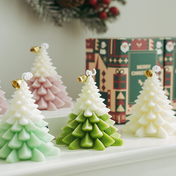 Christmas Tree Candles Custom Decorative Handmade Home Fragrance Soy Wax Candle Aromatic Candles for Gift