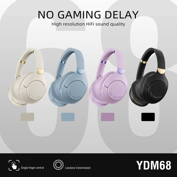 YDM68 new wireless Bluetooth headset with heavy bass gaming headset