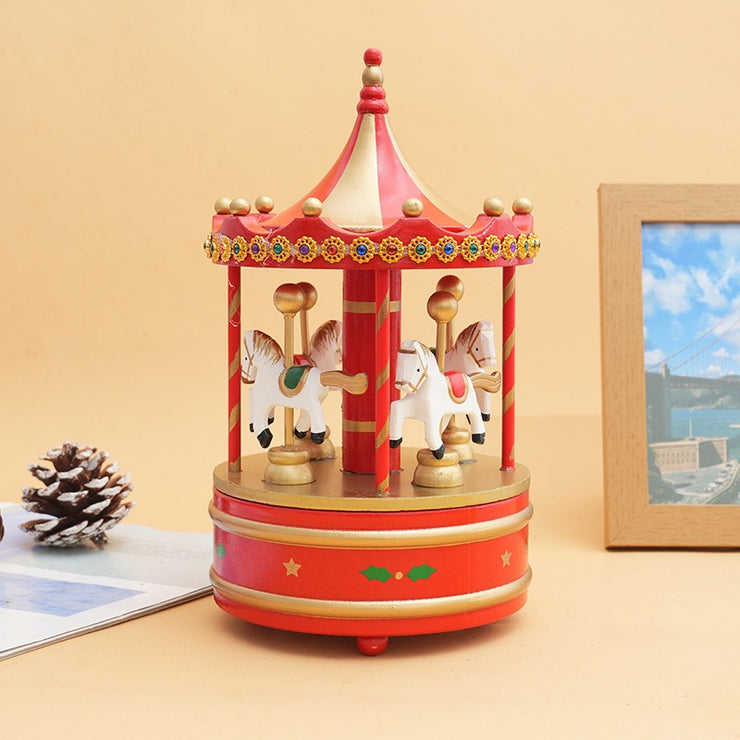 New Carousel Music Box Children's Toys Birthday Gift Music Box Christmas Gift Ornament