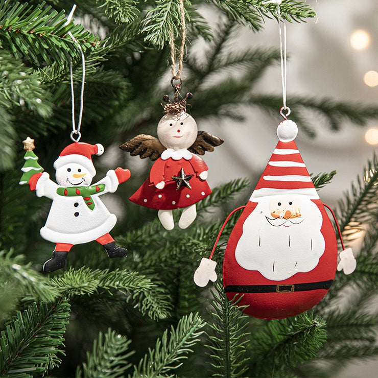 Christmas decorations, painted snowmen, Christmas pendants, Christmas tree ornaments