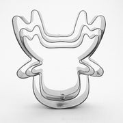 Christmas baked goods reindeer 3-piece set stainless steel biscuit mold Christmas reindeer cookie cutter set