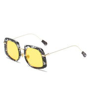 Elliptical Sunglasses Trendy Milan Fashion Show Colorful Sunglasses