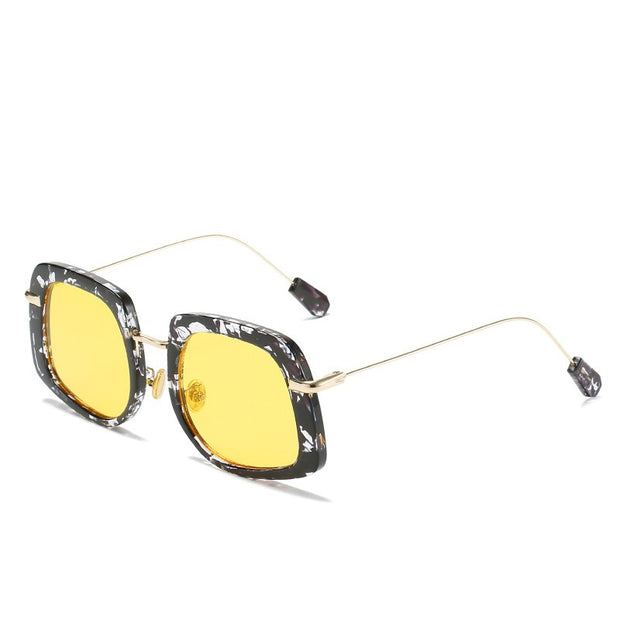 Elliptical Sunglasses Trendy Milan Fashion Show Colorful Sunglasses