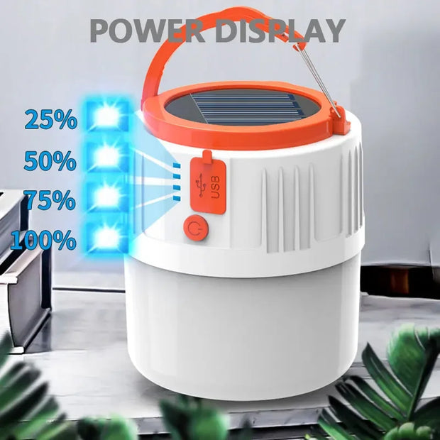 LED Solar Charging Light Energy-saving USB 24Lamp Bead Bulb Night Market Lamp Mobile Outdoor Camping Power Outage Emergency Lamp - Follow yourDream