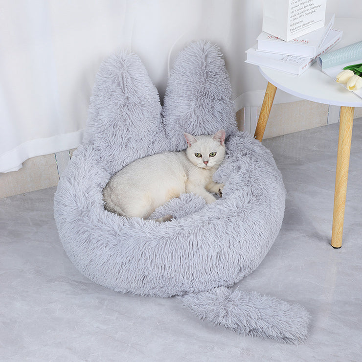 Round Cat House All Season Long Plush Pet House Cat House Warm Pet Supplies Dog Bed Pet Bed Pet Mat