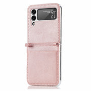 New Style For Samsung Z Flip3 Phone Case All Inclusive Card Leather Galaxy Z Flip3 Cover