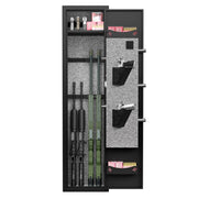 3-4 rifle and handgun safes, quick fingerprint with detachable rack and 2 adjustable gun slots